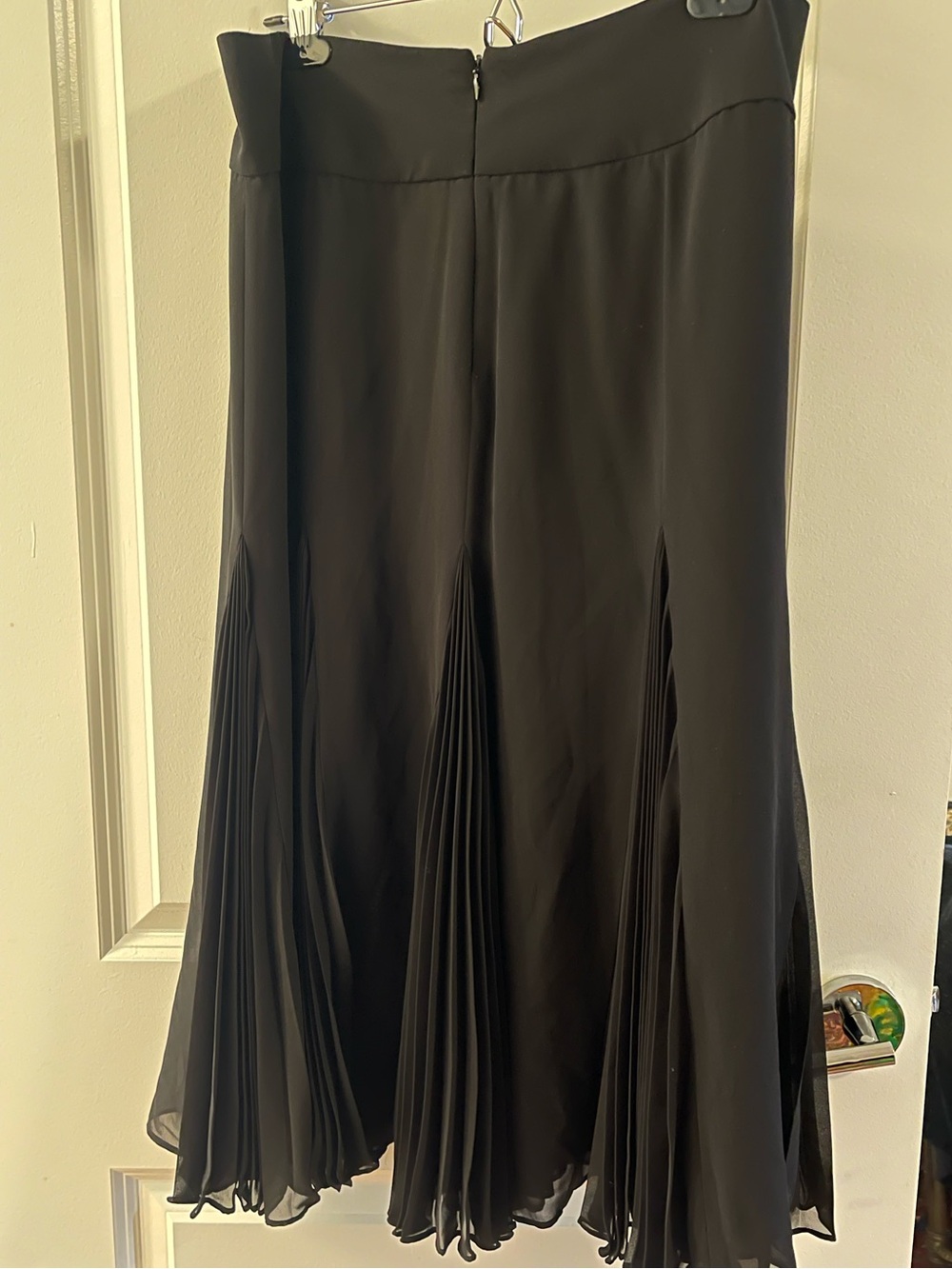 Elegant Black Pleated A-Line Women’s Skirt